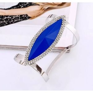 Cuff Bracelets Gold Black or Silver Blue